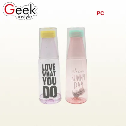 Plastic Mini Cup drinking water bottle with lid Portable cup