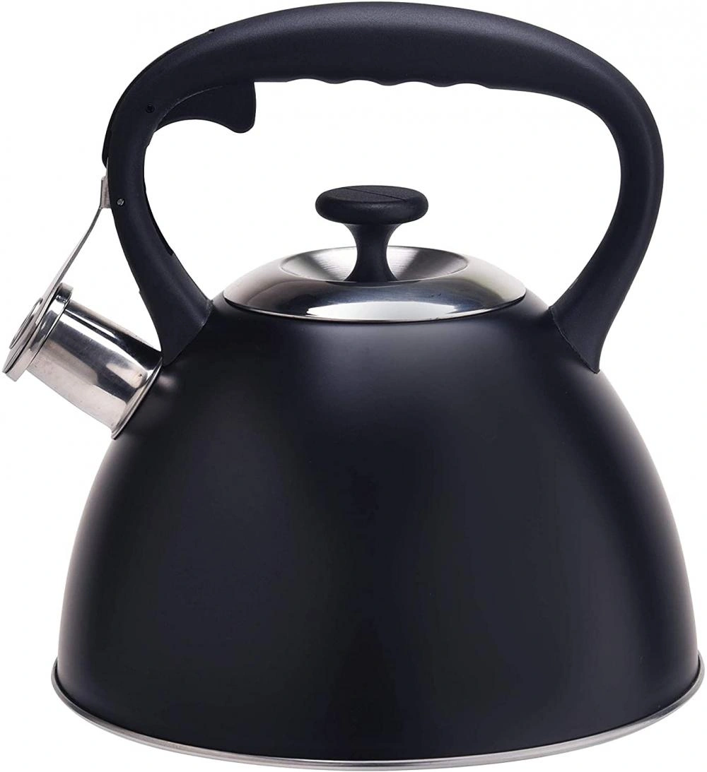 UPware 2.1 Quart Enamel-on-Steel Whistling Tea Kettle (Black Cat) 
