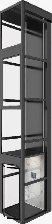 Лифт для виллы со стальной лентой