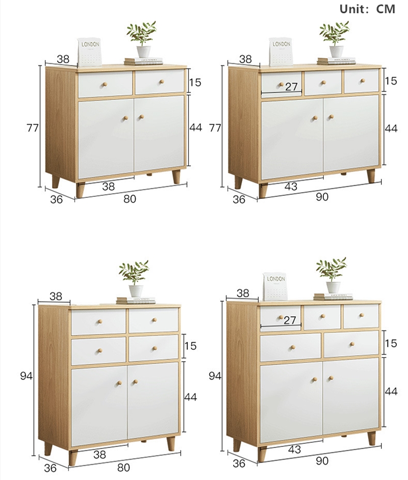 European Drawer Dresser with 2 Door Cabinet