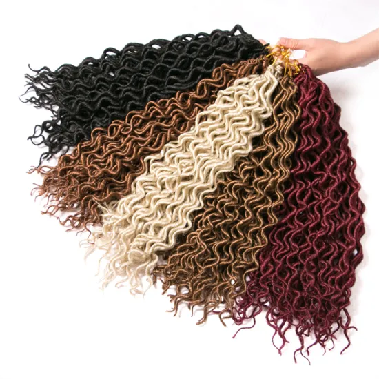 Faux Locs curly 16 inch Crochet Braid hair 75g/pack,24 strands/pack Synthetic Braiding Hair extensions Blonde