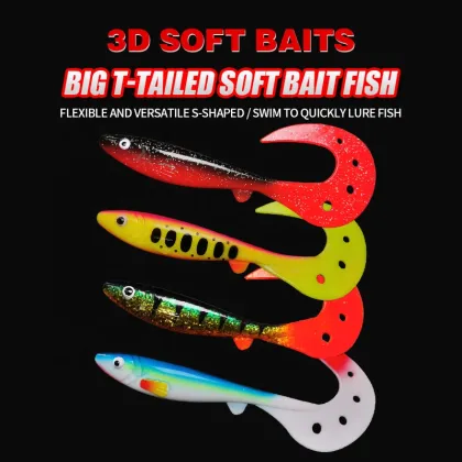 19cm PVC Shad Swim Bait Soft Lure for Pike Fishing
