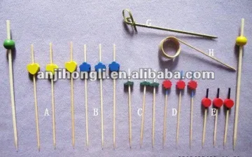 Colored Bamboo Bead Skewers