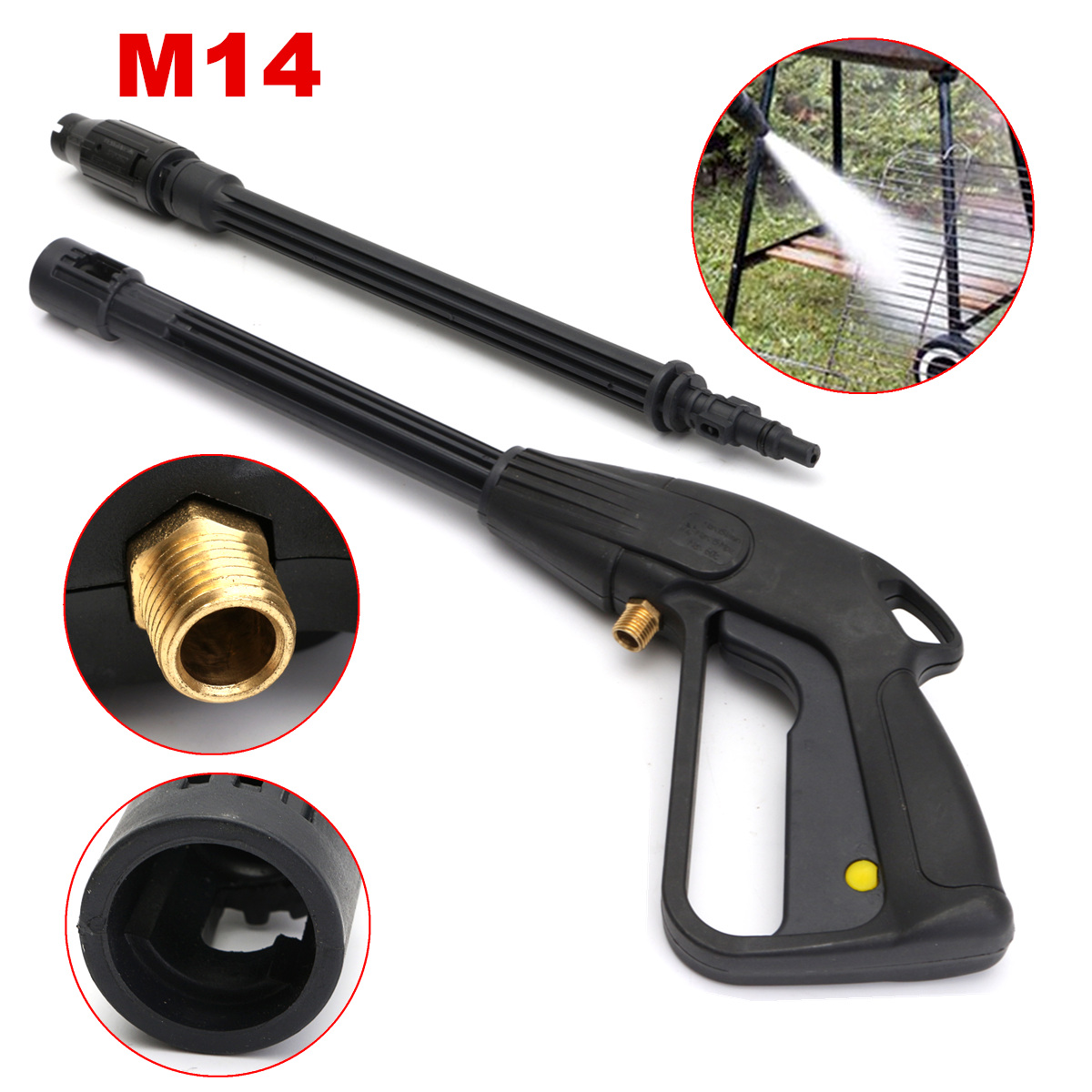 Pistolet de lavage à haute pression réglable M14