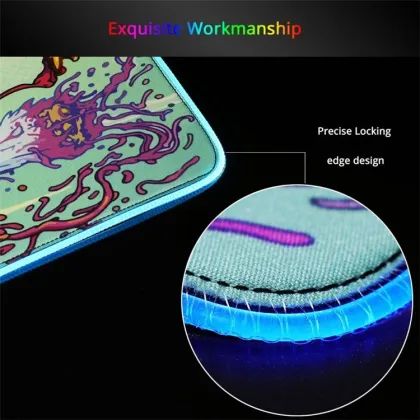 Large Cherry Blossom Design RGB Illuminated Gaming Mouse Pad and Keyboard Mat