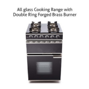 4 Burner Glass Gas Cooking Range Oven