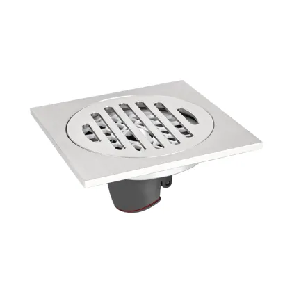 Invisible Square Floor Drain Strainer - Brass Bathroom Drain