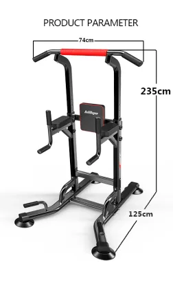 Wide bar fitness equipment pull-up bar power tower