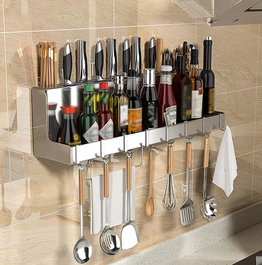 stainless steel spice rack for kitchen