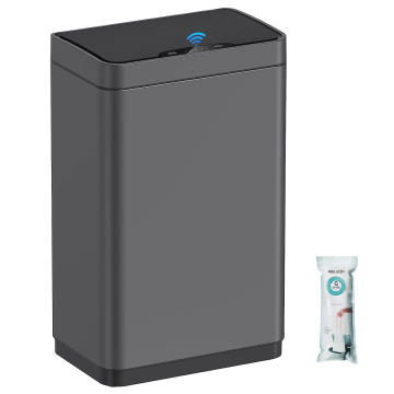 เซ็นเซอร์สแตนเลสถังขยะสี่เหลี่ยมกระป๋อง 50L/13GALLON
