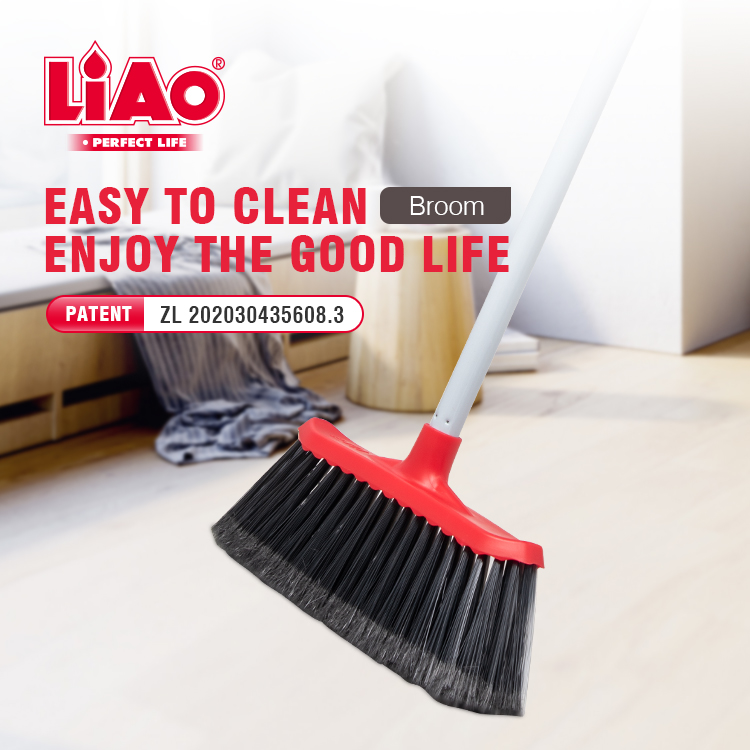 bushy bristle house broom
