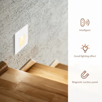 Hot Minimalist 12V Waterproof Corner Floor Lamp with Magnetic Embedded LED Stairs and Outdoor Use