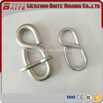 Manufacturer Price Zinc Plated 8-Shaped Shortening Snap Hook With Tongue 10*100mm