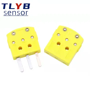 Type K Thermocouple Plug Socket Connector - Three-Pin MTP Male/Female