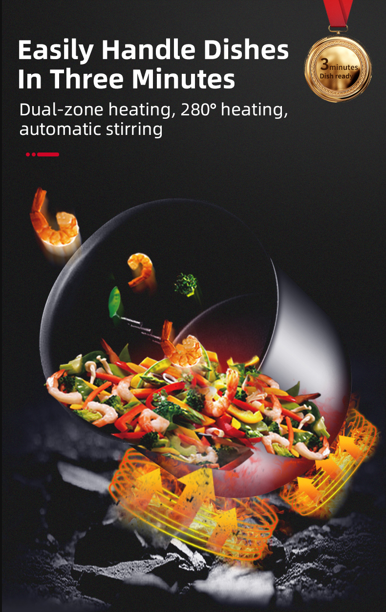 Automated Electric Smart Cooking Robot For Restaurant: Stir Fry Woks ...