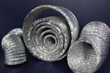 Non-insulated double-layer exhaust aluminium foil flexible pipe