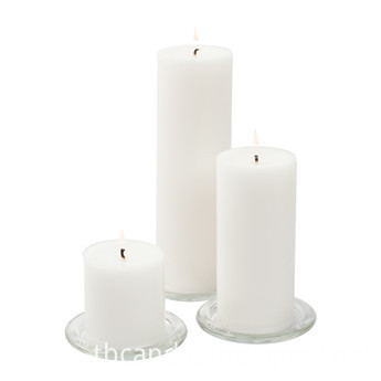 cylinder shape white candles with scents