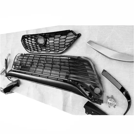 CAR BODY Kit Fog Light Upper Lower Grille Set for Toyota Highlander 2019-2023 SE