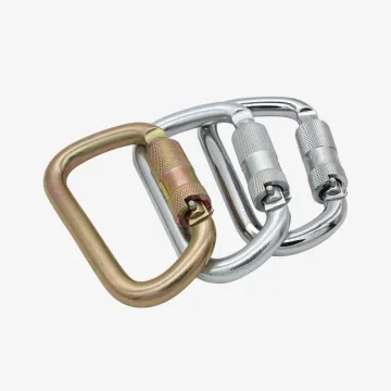 Professional Grade 45KN Auto Locking Carabiner Hook D: Heavy Duty Rescue Hook for Aerial Work, Forged Steel Construction with ANSI Certification