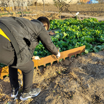 Corten staal zelfgemaakte rechte tuinranden