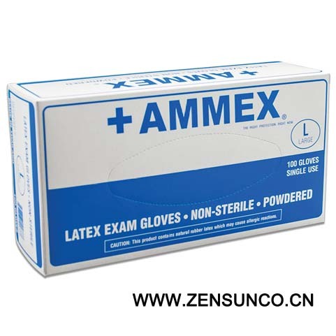 Ammex Latex Powdered Exam Gloves