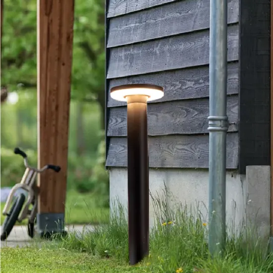 IP65 Dual Colors Solar-Powered Ground Mount Bollard Garden Light