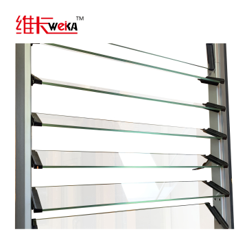 Custom High-Quality Aluminum Double Glass Awning Windows with Built-in Shutters