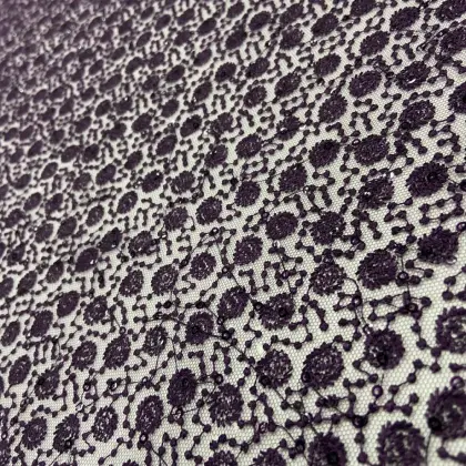 Gorgeous Allover Dots Sequins Embroidery Fabrics