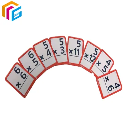English and Numbers Educational Flash Cards for Game Learning