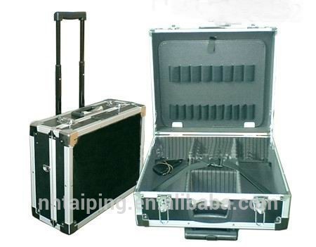 Black Fireproofing Board Carrying Easy Aluminum Tool Case With handle