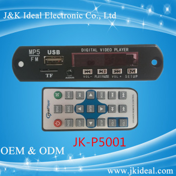 USB fm radio tf car mp3 mp5 video player module decoder board