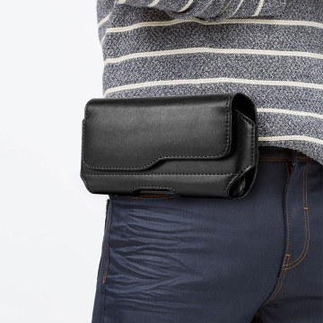 Luxe vegan lederen taille tas voor Samsung -telefoons