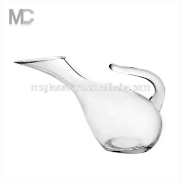 Antique Handblown Magic Clear Glass Wine Decanter With Handle