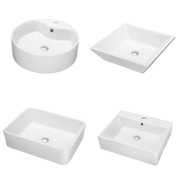 BTO Hot Selling European Standard Ceramic Wash Basin with Faucet Hole