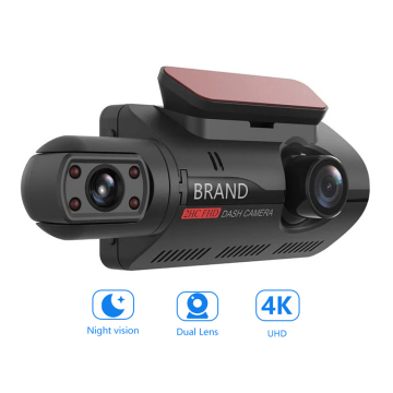 4K Dual Lens WiFi Car DVR Dash Cam avec Vision nocturne