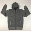 Men's Hoodie Fleece-lined Knitted Sweater