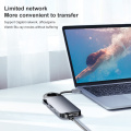 10 in 1 Aluminum Alloy USB Type C Hub USB C to Multi USB 3.0 PD 3.5mm Jack TF VGA HDMI Adapter 1Gbps RJ45 Network Card for PC Co
