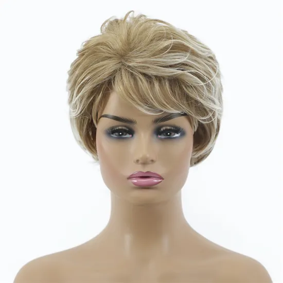 6inch Short Blonde Male Wig Natural Synthetic Hair Wig HairStyle For Black Women