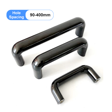 Black M8 bakelite oval u-shape handle untuk jentera tekstil