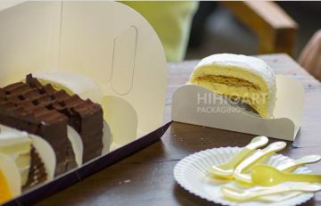 Disposable separate pattern white greaseproof paper tray for cake