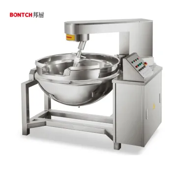Stainless industrial cooking pot with mixer steam jacketed kettle sauce cooking machine with stirrer