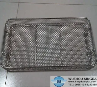 Metal sterilizing tray