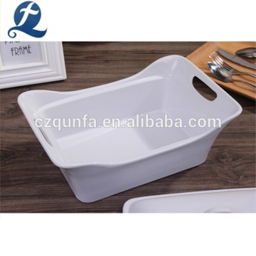 Custom Rectangle Ceramic Baking Pan With Lids