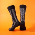 Small moq four seasons wear comfortable knitted black men crew dress business box socks