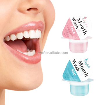Travel-Sized Private Label Portable Mouthwash Jelly Cup for Fresh Breath and Teeth Whitening