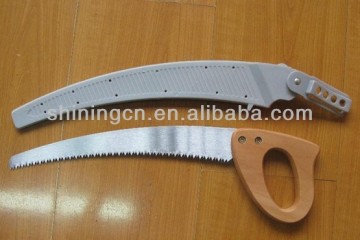 pruning saw with wooden handle