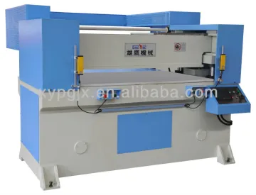 hydraulic receding head leather cutting machine
