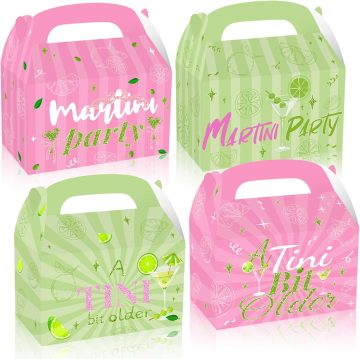 Martini Bit Party Favor Boxes - 12pcs Bachelorette Birthday Candy Gift Boxes