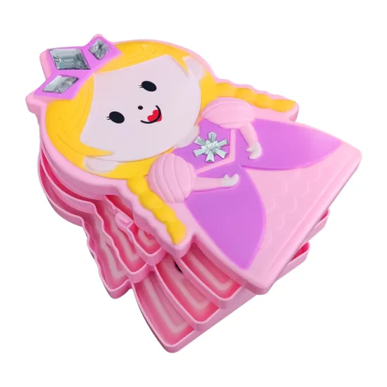 Hot Cute Princess Shape Makeup Toy Set - DIY Beauty Kit for Kids' Pretend Play