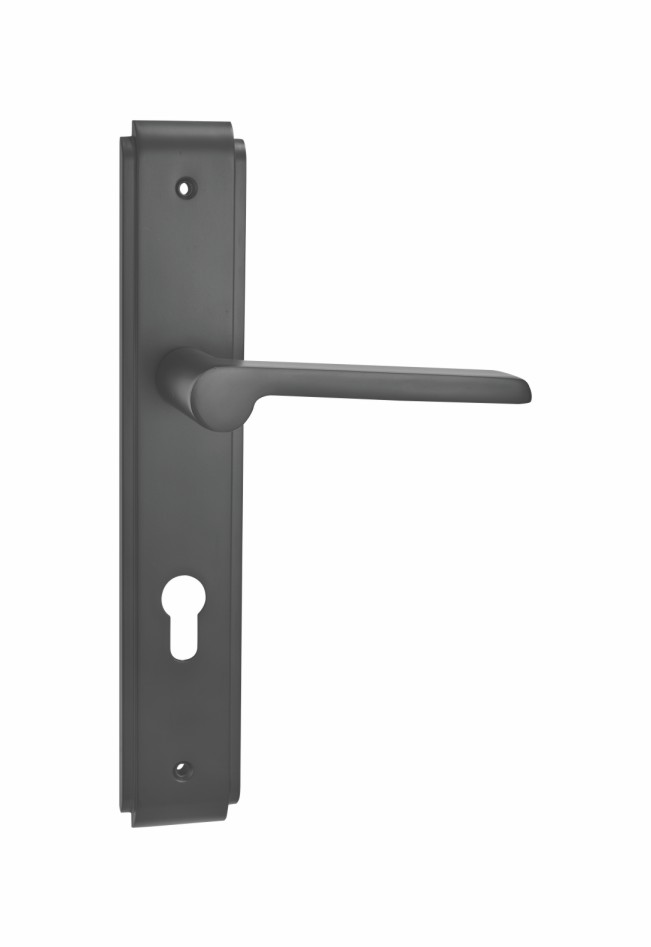 Professional high quality zinc door handle on plate